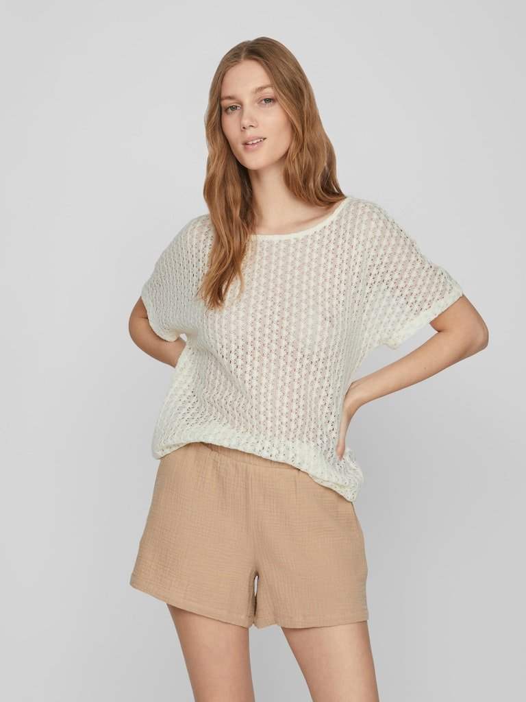 Birch Tops - Vijulisa Boat Neck Cap Sleeve Top van Vila