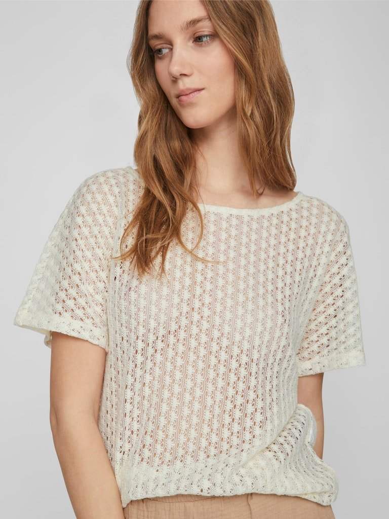 Birch Tops - Vijulisa Boat Neck Cap Sleeve Top van Vila