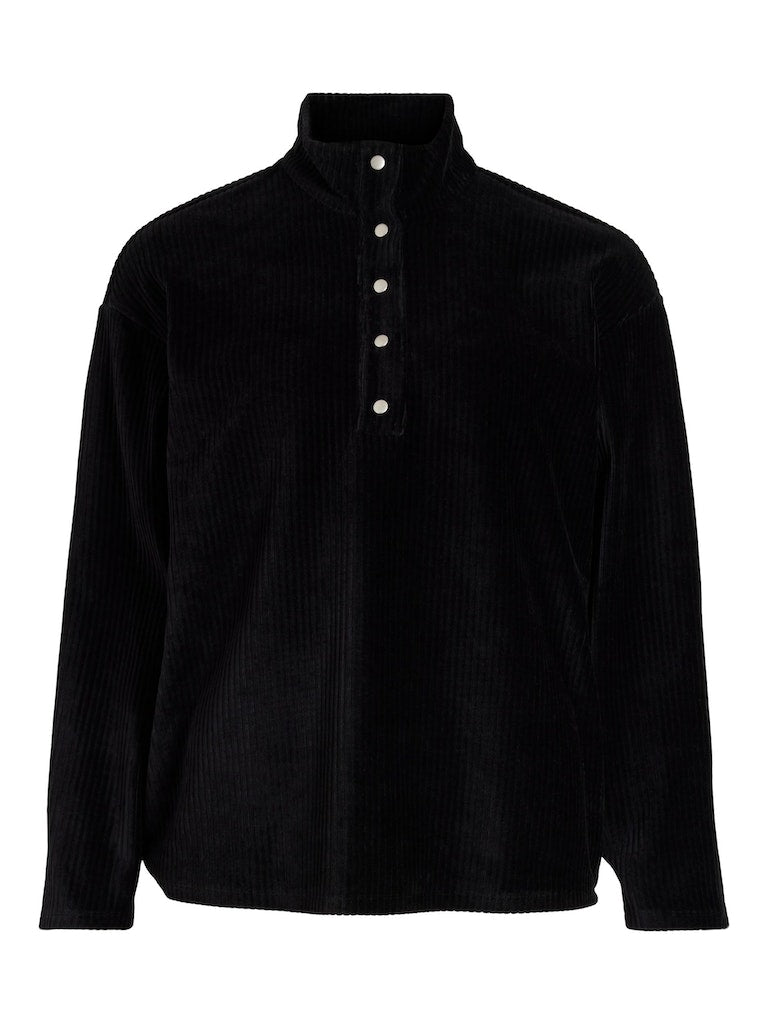Vikita High Neck L/S Button Top- koop Tops van Vila bij Tweemeisjes