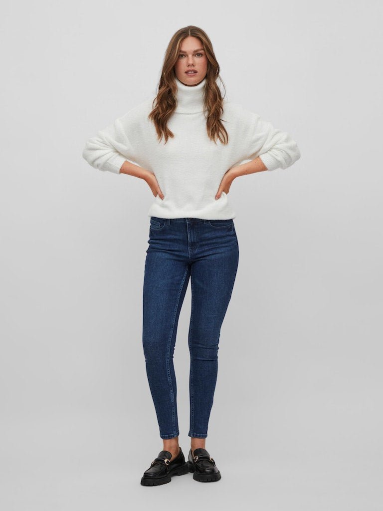 Vilajuli Rollneck L/S Knit - Noos AW23- koop Pulls van Vila bij Tweemeisjes