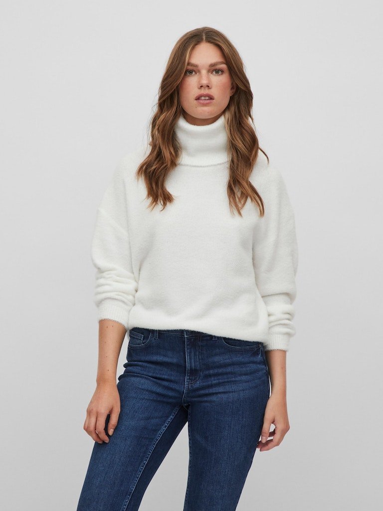 Vilajuli Rollneck L/S Knit - Noos AW23- koop Pulls van Vila bij Tweemeisjes
