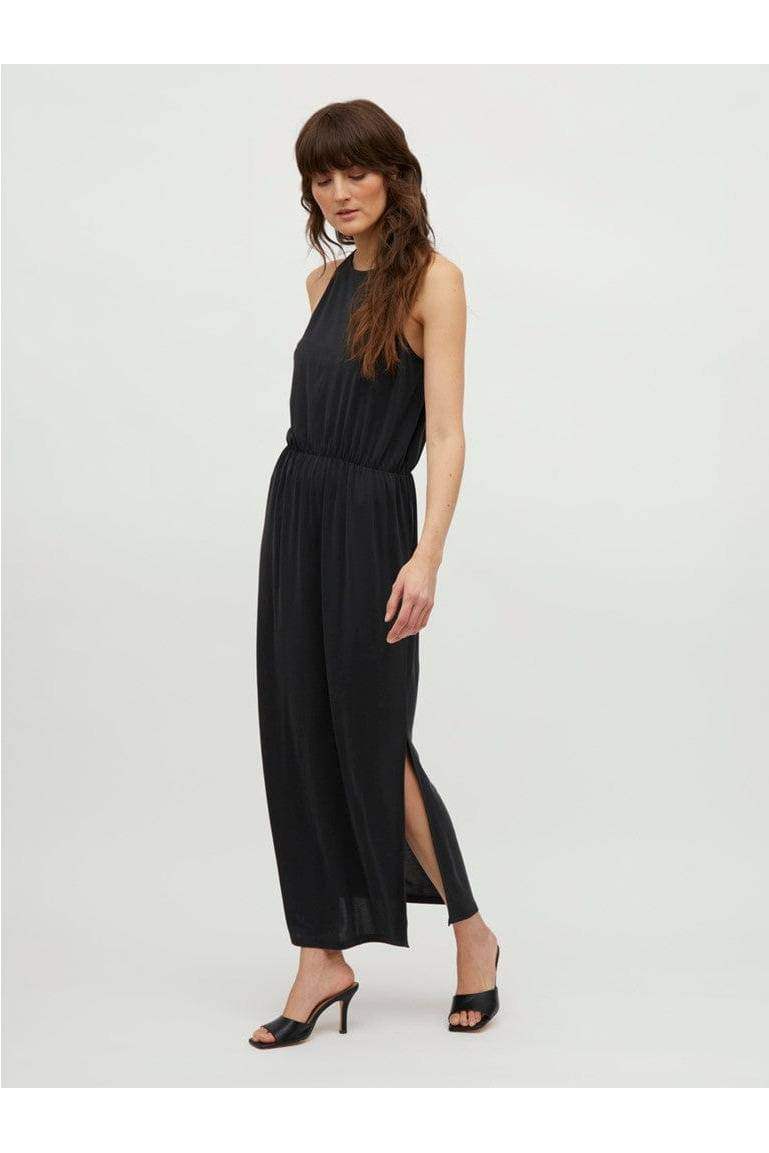 Black Jurken - Vimodala S/L Maxi Dress Noos van Vila