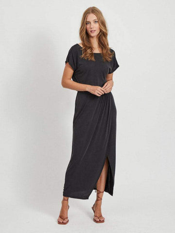 Vimodala S/S Ankle Dress Sustainable - koop Jurken van Vila bij Meisjes Brugge