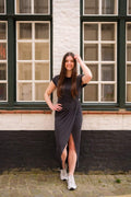 Vimodala S/S Ankle Dress Sustainable - koop Jurken van Vila bij Meisjes Brugge