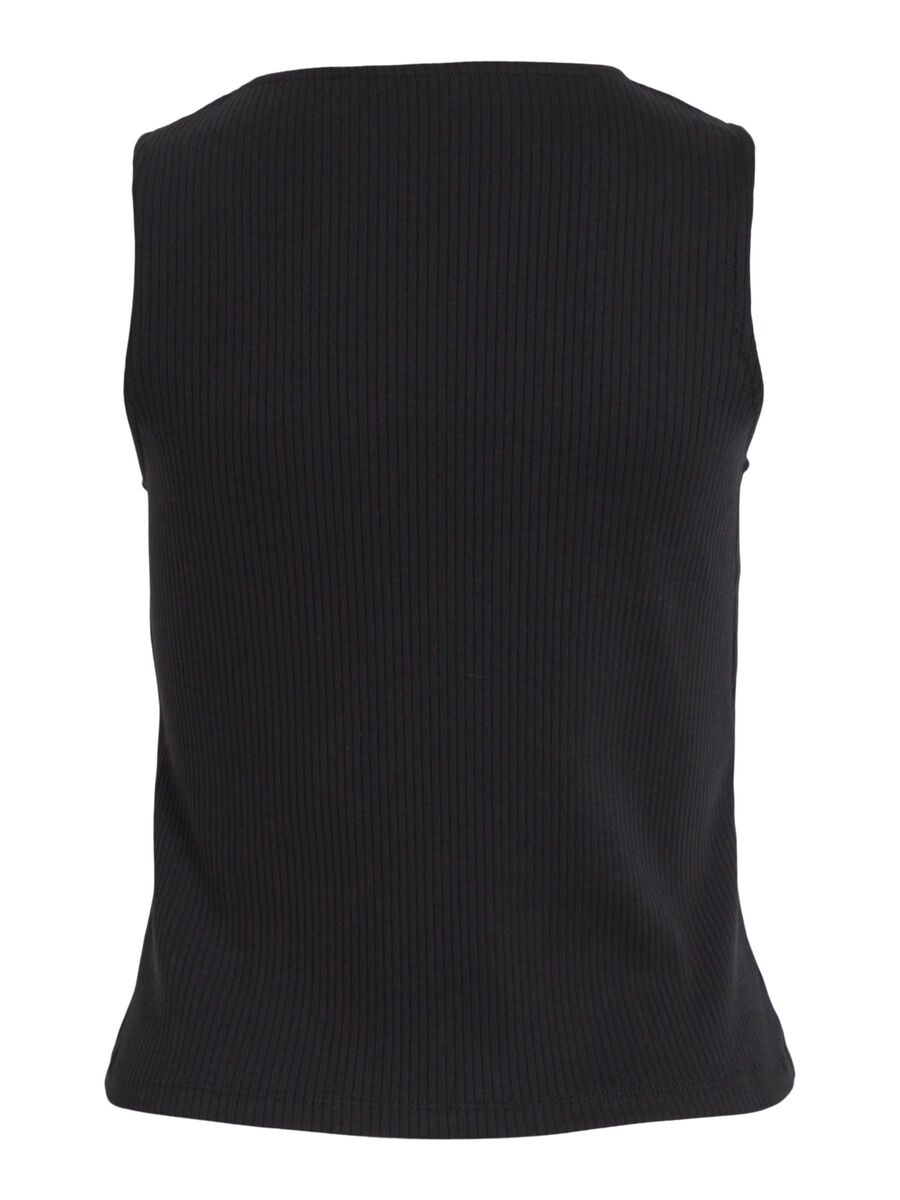 Vimonas O-Neck Button Top- koop Tops van Vila bij Tweemeisjes