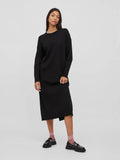 Violivie O-Neck L/S Knit Midi Dress- koop Jurken van Vila bij Tweemeisjes