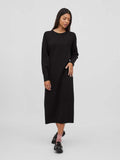 Violivie O - Neck L/S Knit Midi Dress - koop Jurken van Vila bij Meisjes Brugge