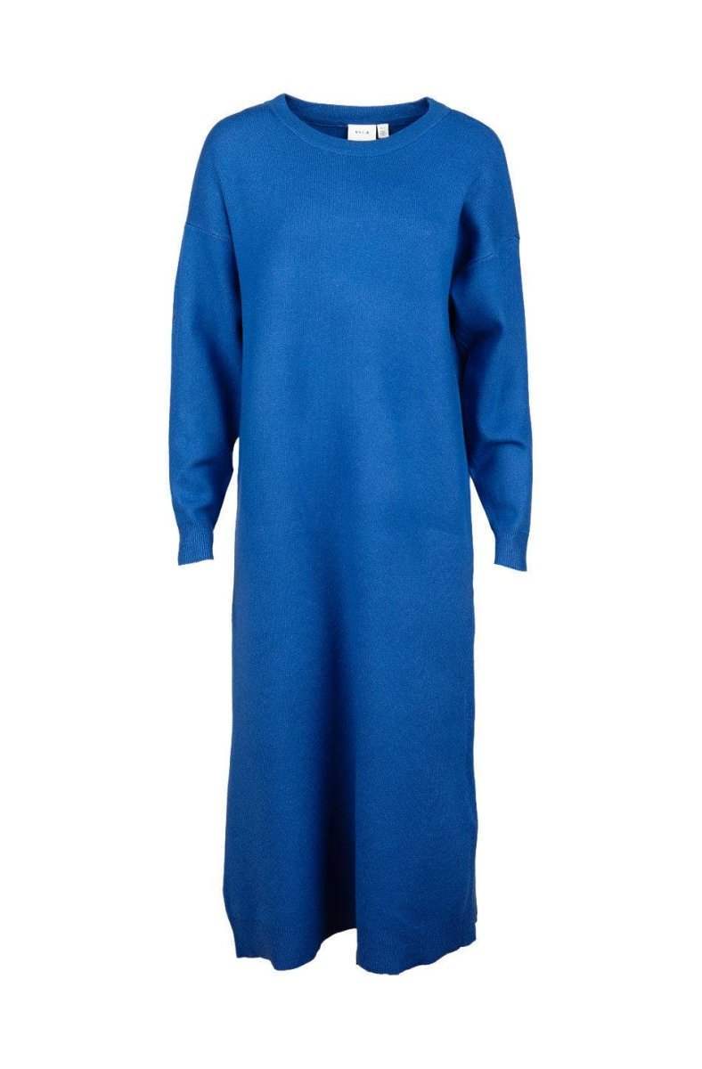 Violivie O - Neck L/S Knit Midi Dress - koop Jurken van Vila bij Meisjes Brugge