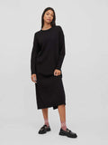 Violivie O - Neck L/S Knit Midi Dress - koop Jurken van Vila bij Meisjes Brugge