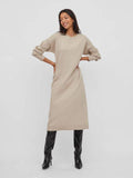 Violivie O - Neck L/S Knit Midi Dress - koop Jurken van Vila bij Meisjes Brugge
