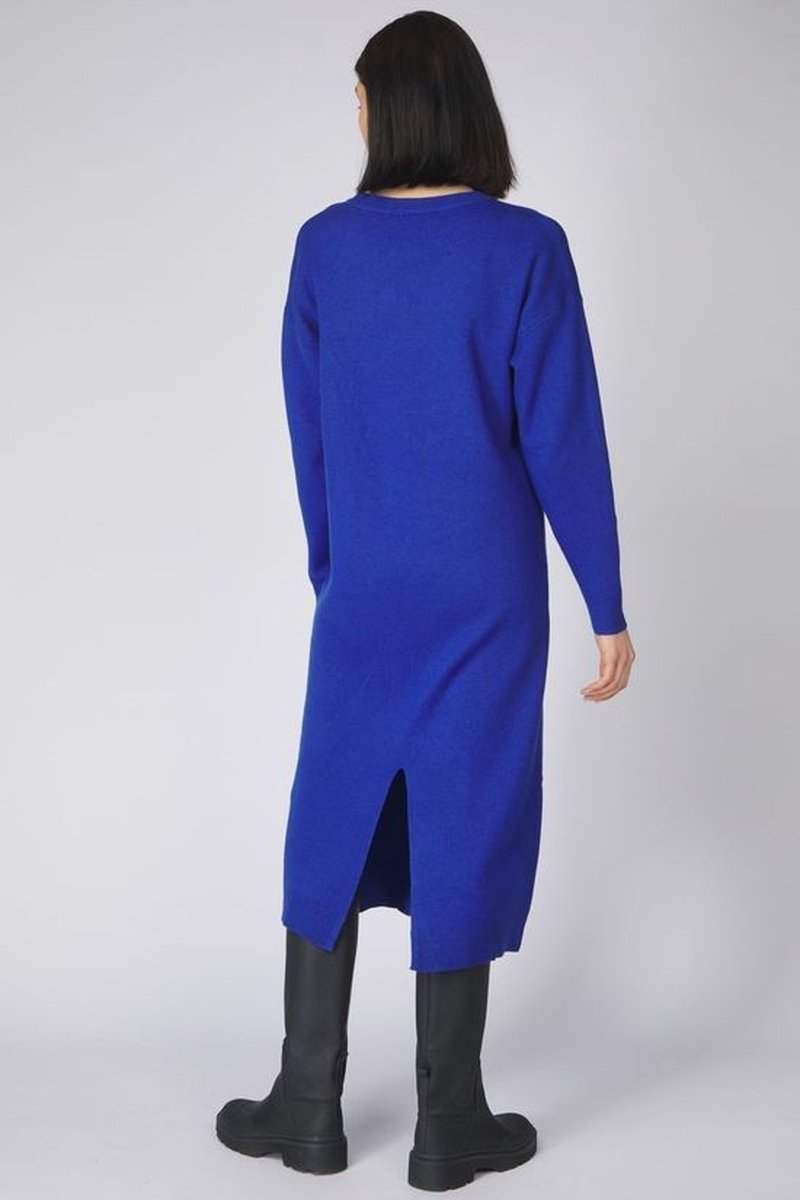 Violivie O - Neck L/S Knit Midi Dress - koop Jurken van Vila bij Meisjes Brugge