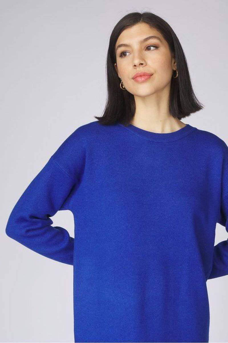 Violivie O - Neck L/S Knit Midi Dress - koop Jurken van Vila bij Meisjes Brugge