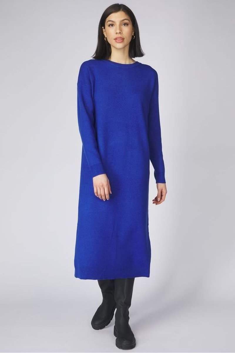 Violivie O - Neck L/S Knit Midi Dress - koop Jurken van Vila bij Meisjes Brugge