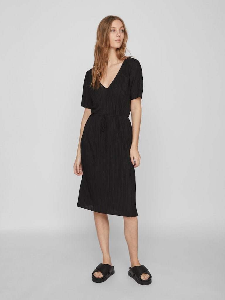 Viplisa V-Neck S/S Dress - Sustainable van Vila – Jurken voor dames | Meisjes Brugge