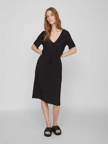 Jurken - Viplisa V-Neck S/S Dress - Sustainable van Vila