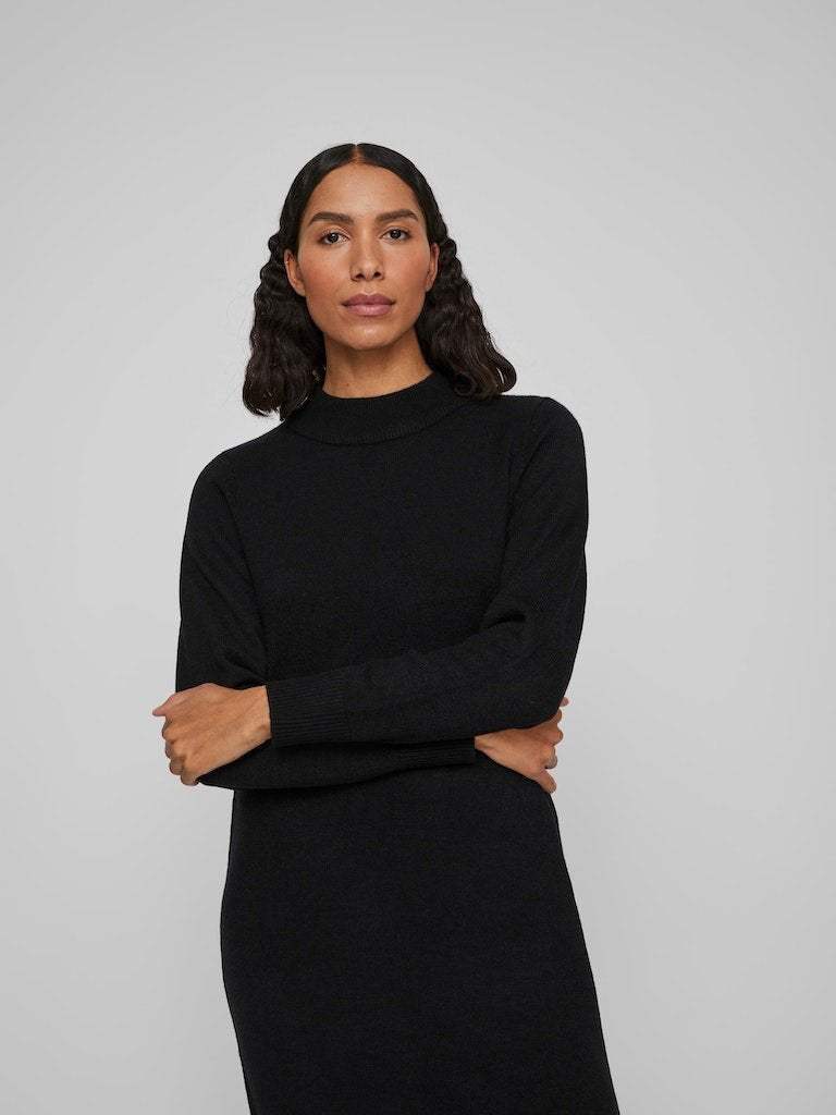 Jurken Viril Crew Neck L/S Midi Dress - Noos van Vila