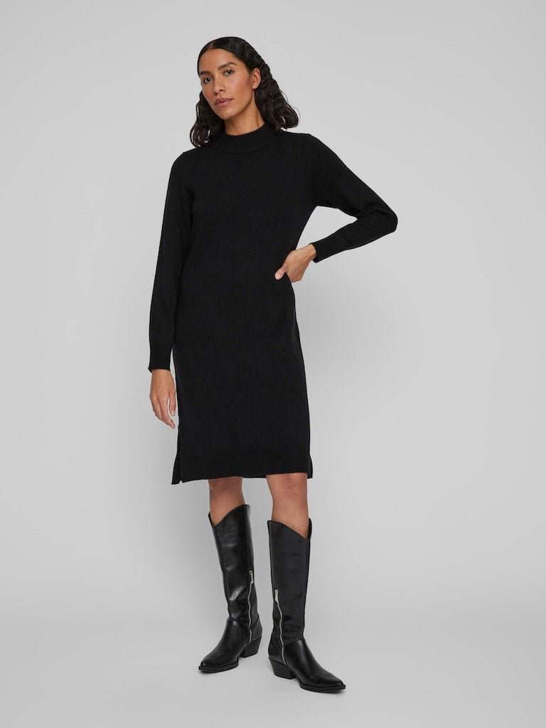 Jurken - Viril Crew Neck L/S Midi Dress - Noos van Vila