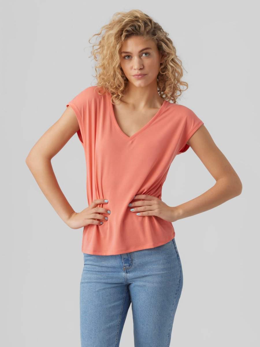 Vmfilli Ss V-Neck Tee Noos van Vero moda – T-shirts voor dames | Meisjes Brugge