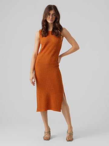 Vmfrida Sl O-Neck Calf Dress- koop Jurken van Vero moda bij Tweemeisjes