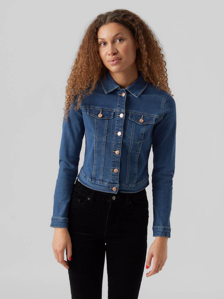 Vmluna Ls Slim Denim Jacket Noos- koop Jassen van Vero moda bij Tweemeisjes