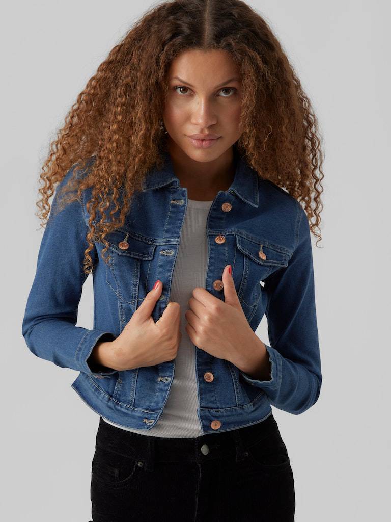 Vmluna Ls Slim Denim Jacket Noos- koop Jassen van Vero moda bij Tweemeisjes