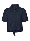 Navy Blazer Tops - Vmmymilo Ss Shirt van Vero moda