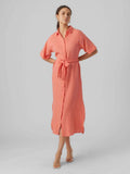 Vmnatali Nia 2/4 Calf Tetra Shirt Dress - koop Jurken van Vero moda bij Meisjes Brugge