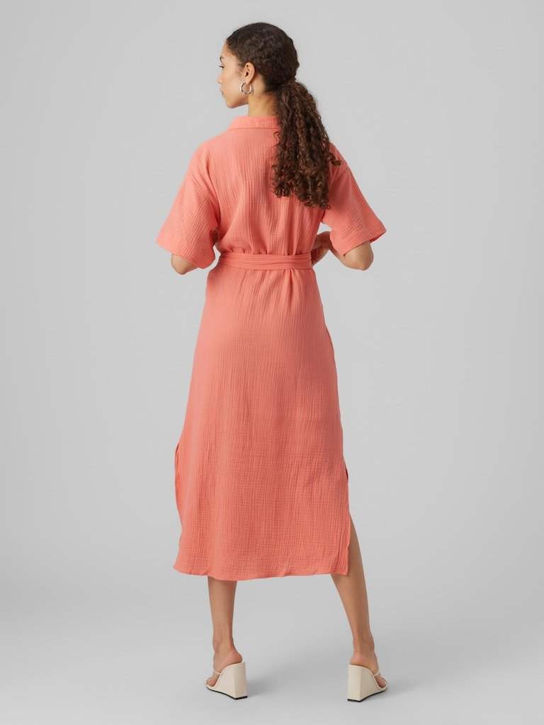 Vmnatali Nia 2/4 Calf Tetra Shirt Dress - koop Jurken van Vero moda bij Meisjes Brugge