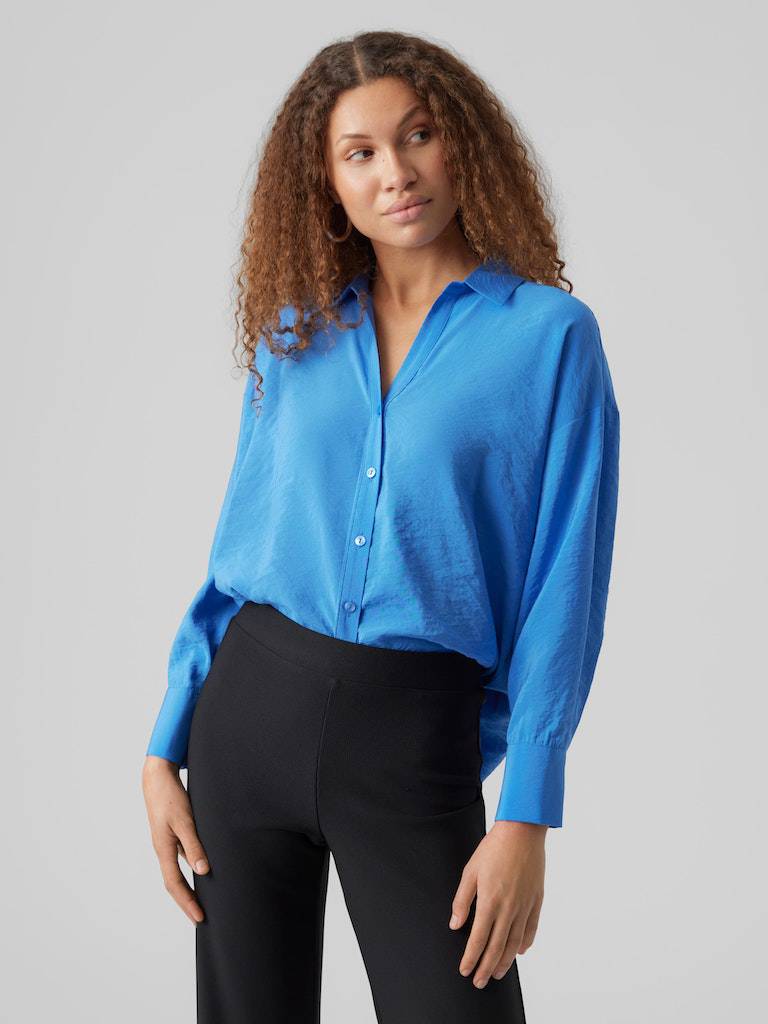 Vmqueeny Ls Oversize Shirt Noos- koop Shirts van Vero moda bij Tweemeisjes
