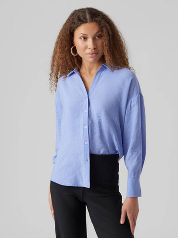 Vmqueeny Ls Oversize Shirt Noos- koop Shirts van Vero moda bij Tweemeisjes