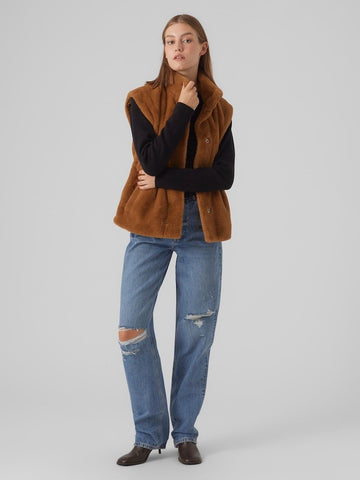 Vmsonjapoppy Faux Fur Waistcoat Boos