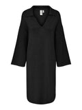 Black Jurken - Yasabelia Ls Knit Dress van Y.A.S