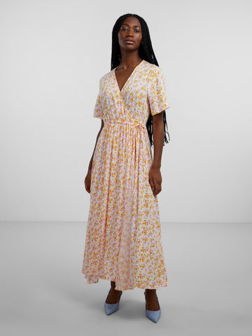 Yasmicca Ss Long Wrap Dress- koop Jurken van Y.A.S bij Tweemeisjes