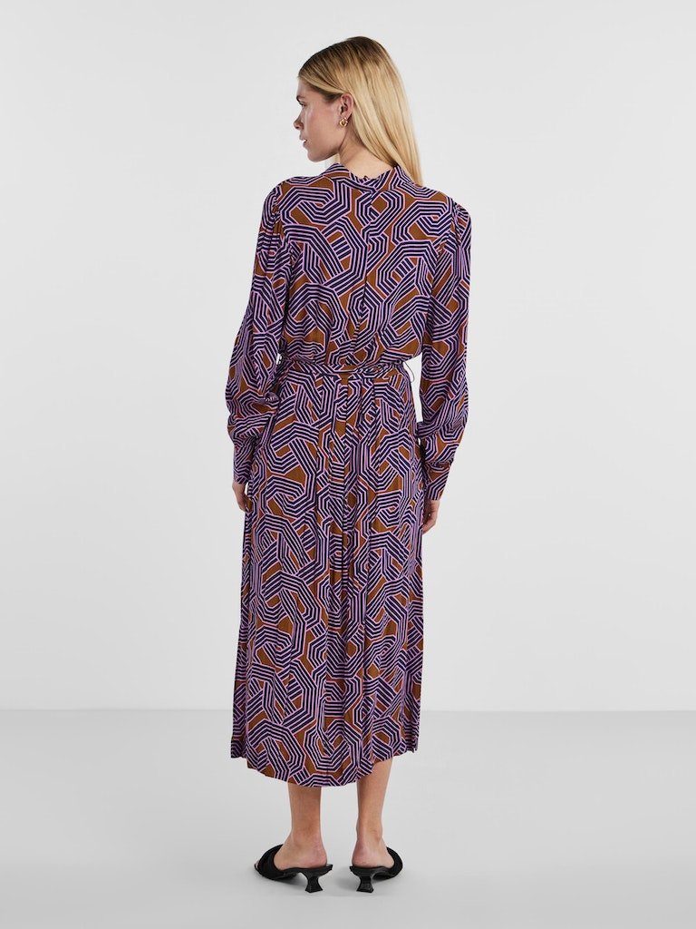 Yasmykos Ls Midi Shirt Dress- koop Jurken van Y.A.S bij Tweemeisjes