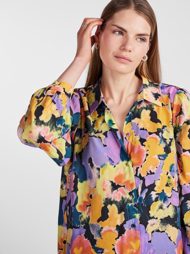 Yaspainterly Ls Midi Shirt Dress- koop Jurken van Y.A.S bij Tweemeisjes