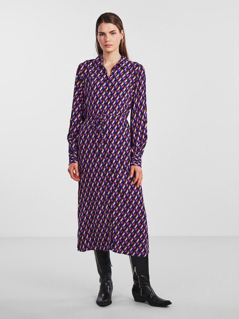 Yaszagga Ls Midi Shirt Dress- koop Jurken van Y.A.S bij Tweemeisjes
